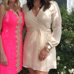 Lavender Brown Ivory Dress